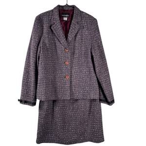 Requirements Womens Purple Black Y2k Business Skirt Suit Size Blazer 16 Skirt 14